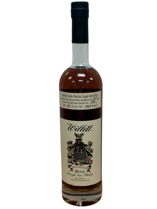 Willett Single Barrel Rye 104.2 proof Barrel 1518