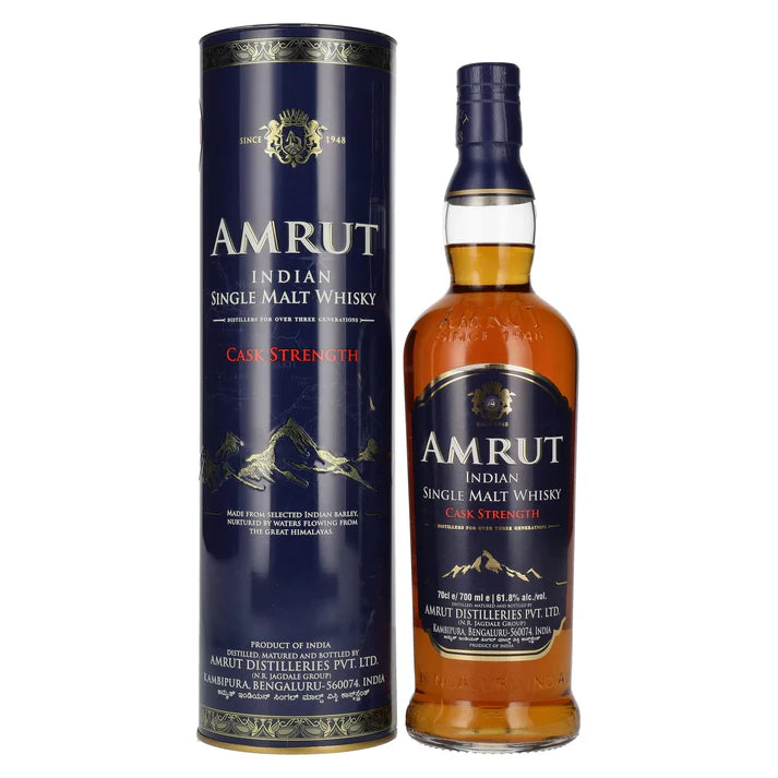 Amrut Cask Strength Aged In Oak Barrels Indian Single Malt Whisky, India, 750ml