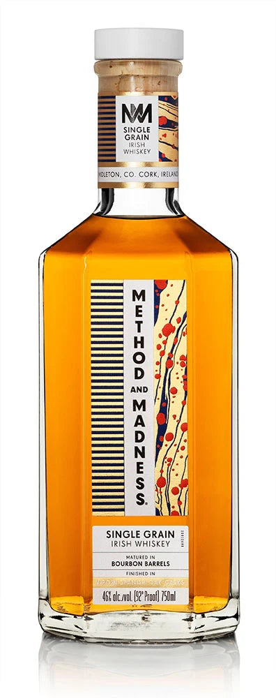 Method And Madness Single Grain Irish Whiskey Bourbon Barrel Matured Virgin Spanish Oak Finished
