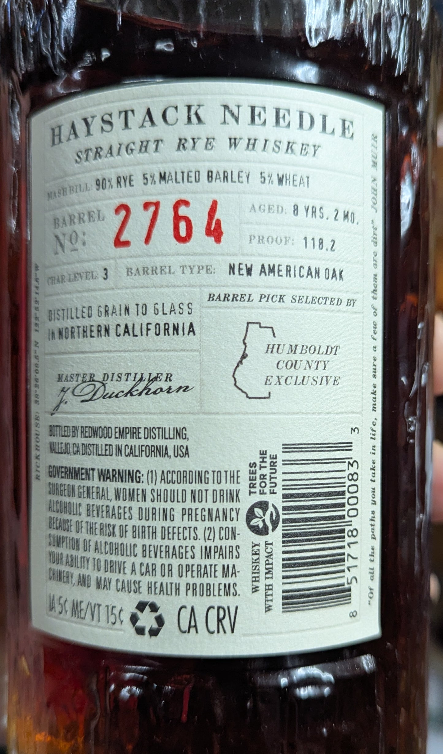 Redwood Empire Haystack Needle Rye Humboldt County Exclusive