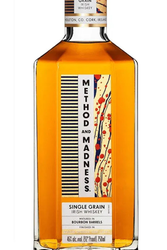 Method And Madness Single Grain Irish Whiskey Bourbon Barrel Matured Virgin Spanish Oak Finished