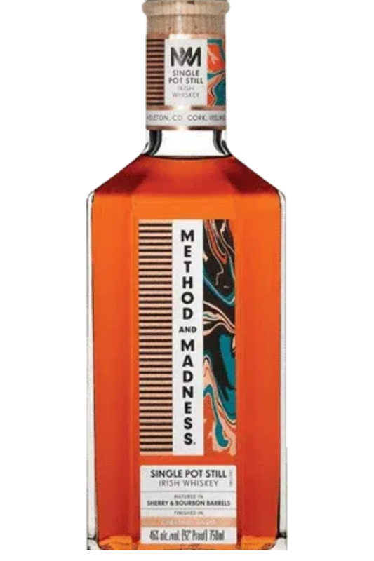Method And Madness Single Pot Still Irish Whiskey Sherry & Bourbon Barrel Matured Chestnut Cask Finished